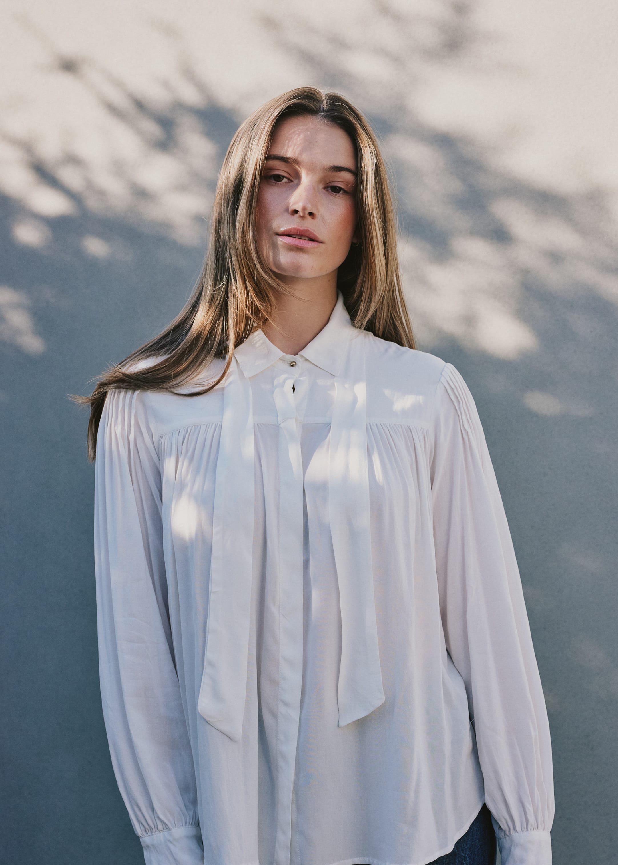 Script Blouse parchment / S/M Script Blouse