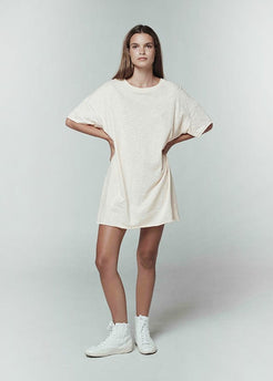 Deia Tee Slub dress Peach Nougat / S/M Deia Tee Slub dress | Sustainable Yoga & Off-Duty Wear