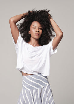 Polensa Skirt periwinkle wide batik stripe / S/M Polensa Skirt