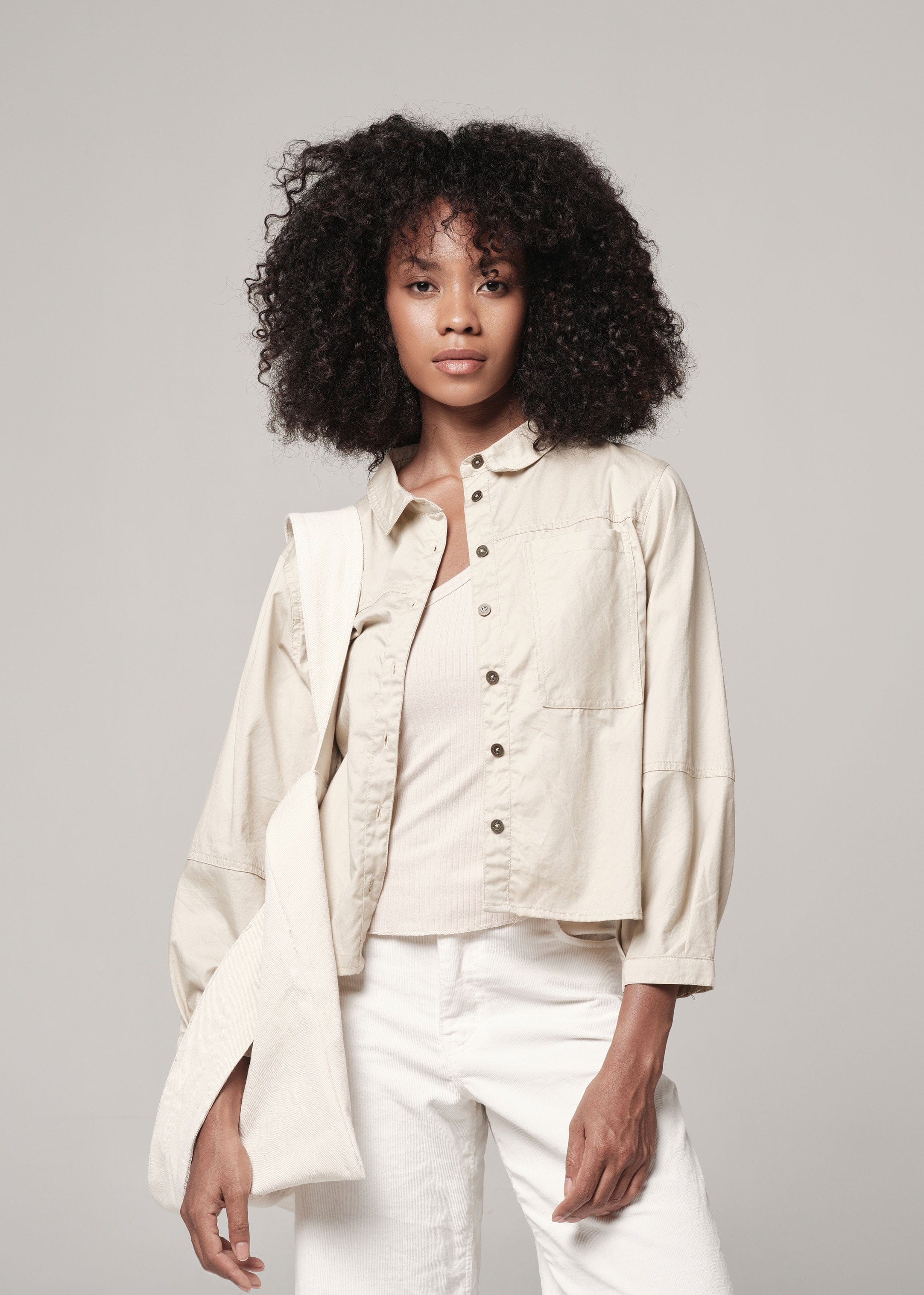 Brisa Shirt Putty / S/M Brisa Shirt | Sustainable Yoga & Off-Duty Wear