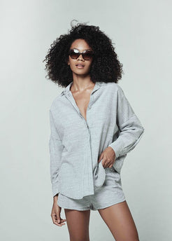 Goleta shirt Stripe Spirulina / S/M Goleta shirt | Sustainable Yoga & Off-Duty Wear