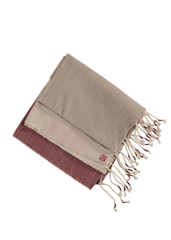 Plant Dye Sarong Scarf tea rose / O/S