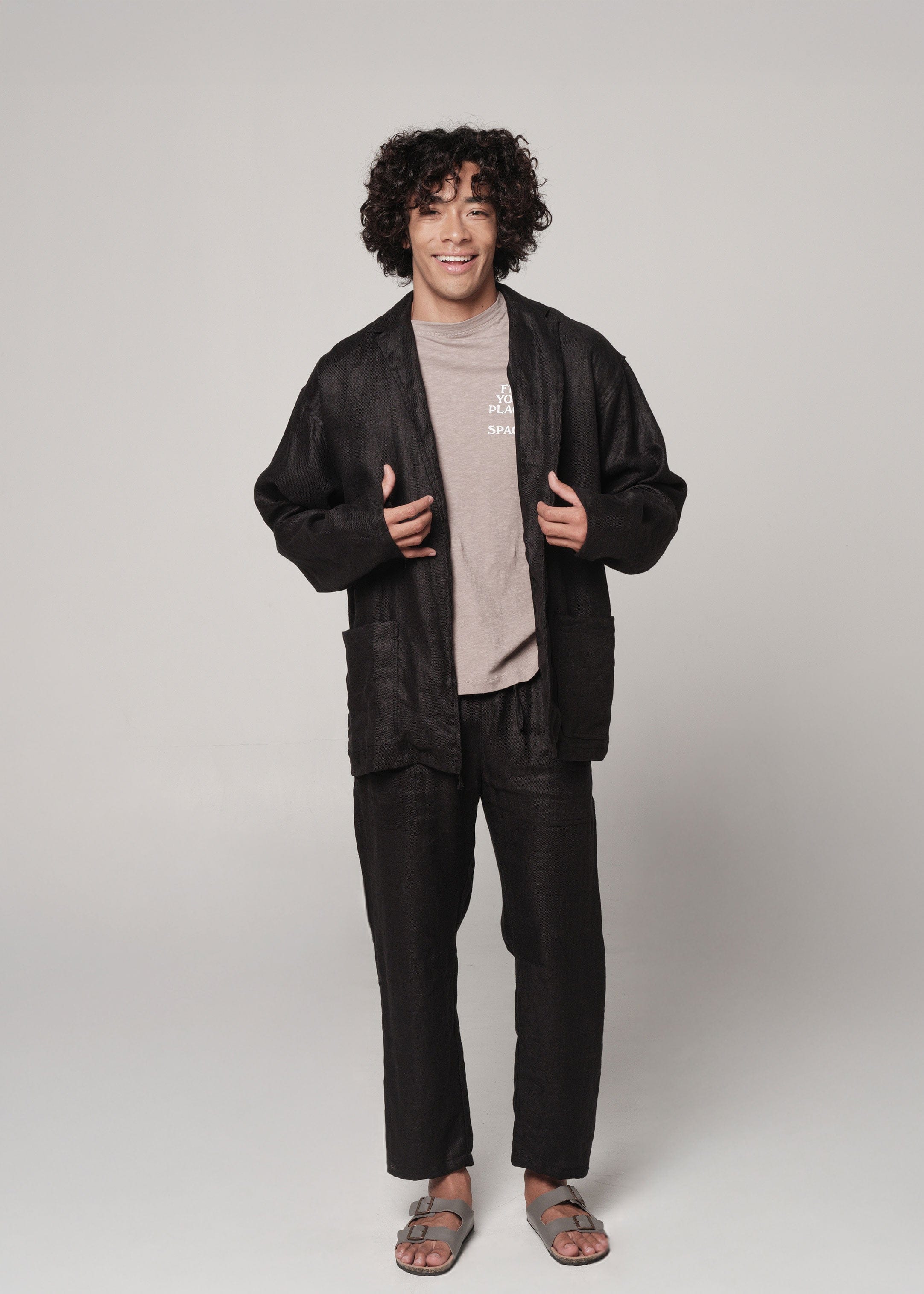 Linen Peleton Set Black Linen Peleton Set Black