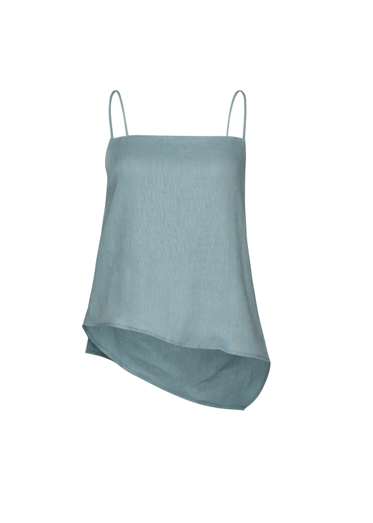 Luca Linen Top blue sage / SM