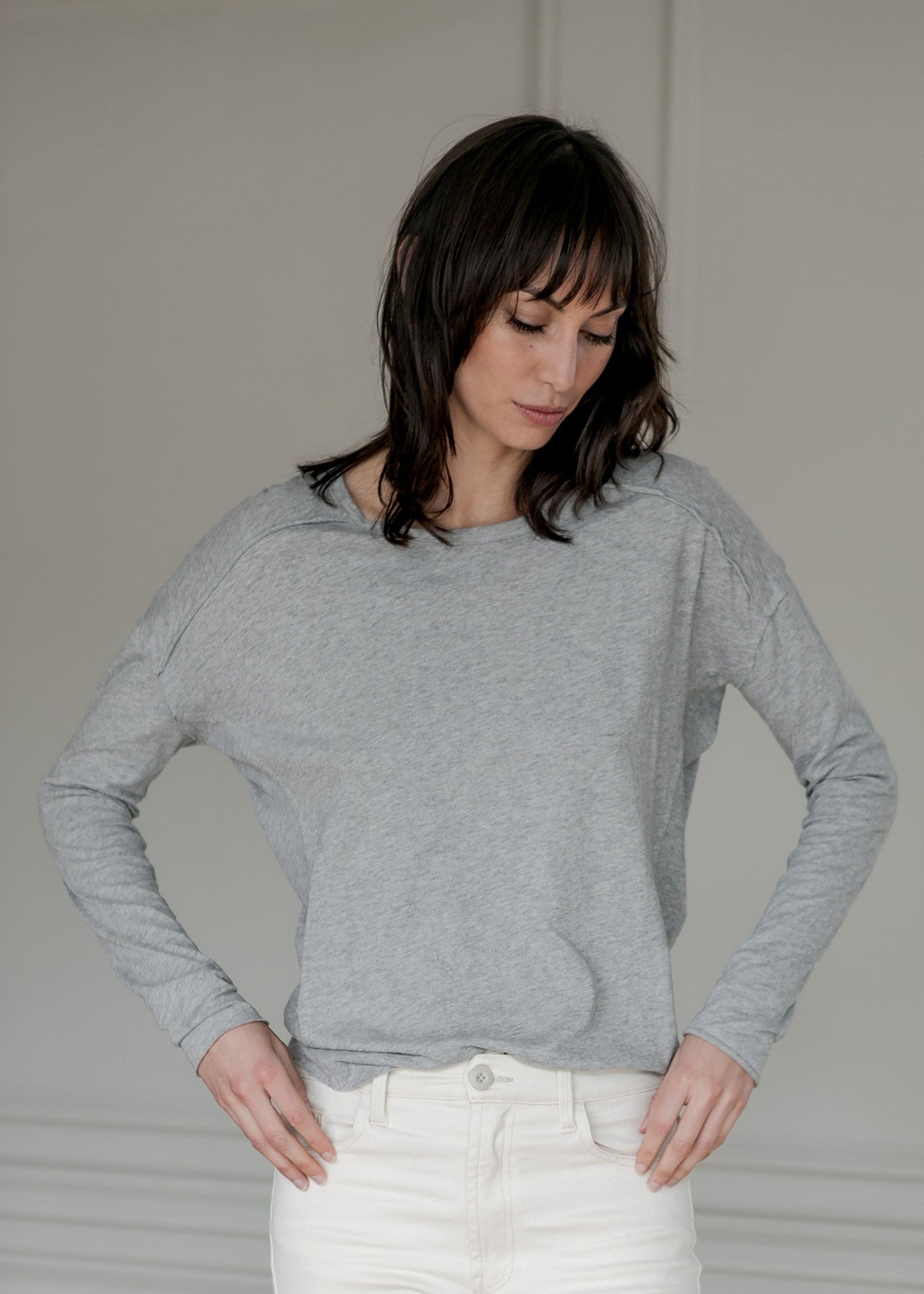 Baby Bat grey marl / XS Baby Bat | Womens Longsleeve Top | WE-AR