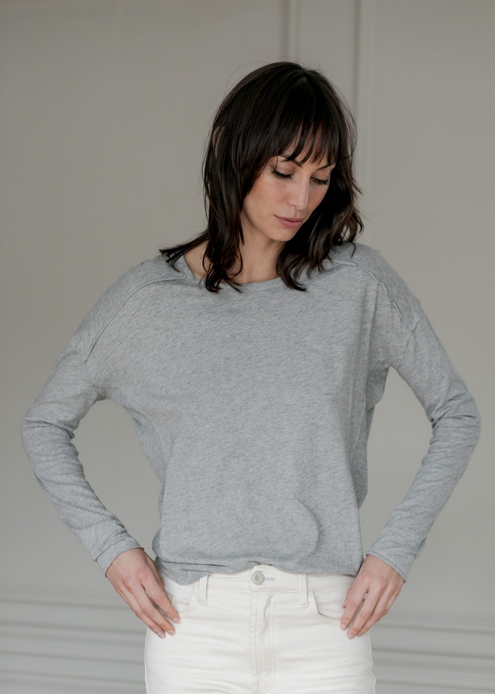 Baby Bat grey marl / XS Baby Bat | Womens Longsleeve Top | WE-AR