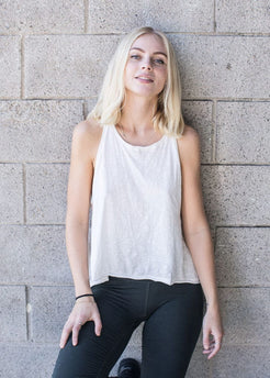 Flare Yoga Tank parchment / SM