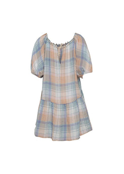 Rope Dress pastel check / one size