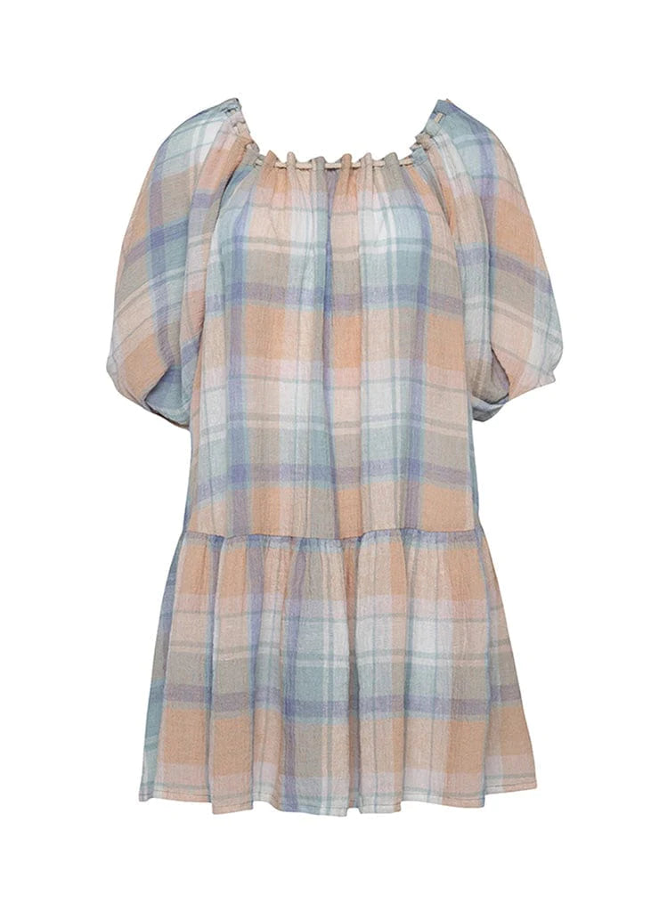 Rope Dress pastel check / one size